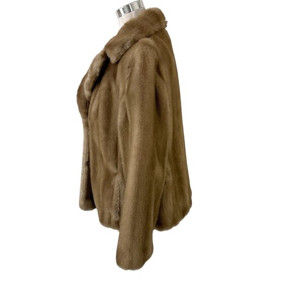 Grandella II Faux Fur Coat Union Label Made in USA Size 16 Vintage 1970s - Picture 4 of 12